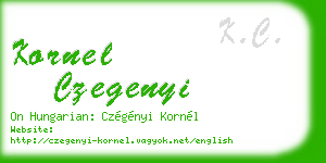 kornel czegenyi business card